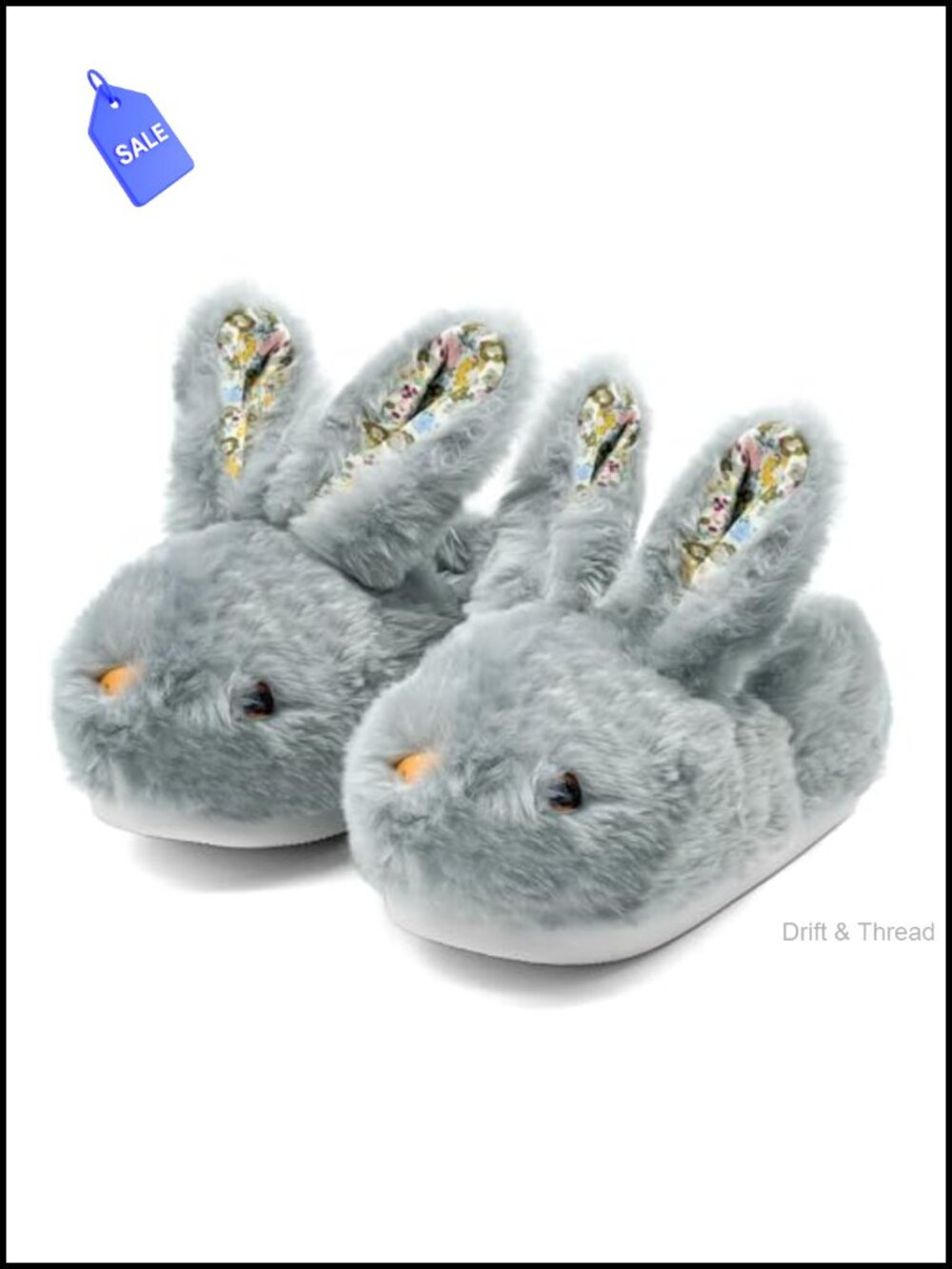 Bunny Cozy Plush Slippers for Women with Fleece Lining and Non-Slip Sole